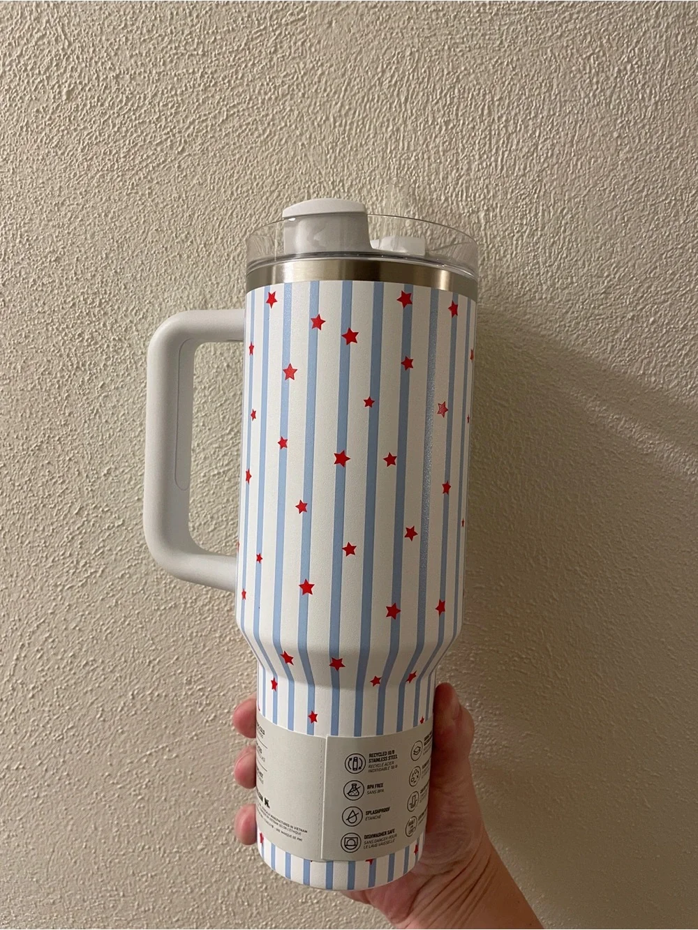 Stanley 40oz FlowState Tumbler Blue Starry Stripes Target Limited Edition - Picture 5 of 6